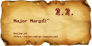 Major Margó névjegykártya